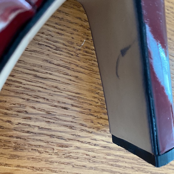 Simard square toed wine patent genuine leather high heels 👠. Made in Italy. 39 - Picture 6 of 14